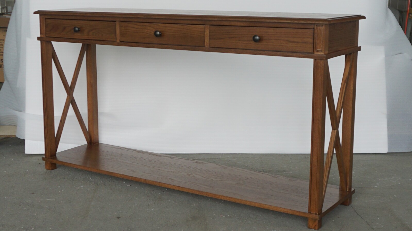 console table dark oak