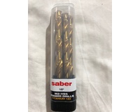 Saber 1/2" TiN Coated M2-HSS Jobber Drill 5 Pack