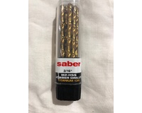 Saber 3/16" TiN Coated M2-HSS Jobber Drill 10 Pack