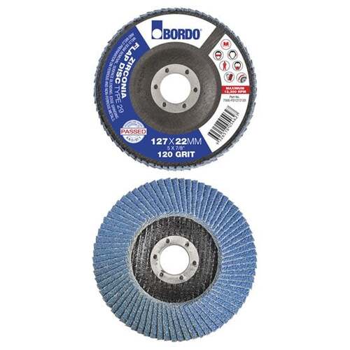 Bordo 127mm 40 Grit Flap Disc Zirconia