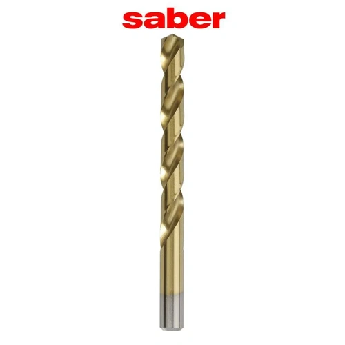 Saber 1/4" TiN Coated M2-HSS Jobber Drill 10 Pack